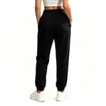 thumbnail image 5 of GZMOALH Women's Waffle Knit Jogger Pants, Elastic Waist with Side Pockets and Tapered Cuffs for Casual Daily Wear, 5 of 6