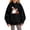Black, variant on Coerni Kids Girls Hoodies Sweatshirt Youth Preppy Long Sleeve Brushed Fleece Pullover Tween Girl Cute Hooded Fall Winter Clothes