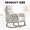 White, variant on Outdoor Rocking Chairs Rocking Chair with Extra-Wide Technical leather Upholstered Gliding Chair Boucle Reclining Chair, Modern Accent Chair for Living Room Nursery Bedroom -Grey,Wooden Rocking Chair