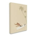 thumbnail image 3 of Stupell Industries Beige Summer Sunbathing Girl Coastal Painting Gallery Wrapped Canvas Print Wall Art, 3 of 5