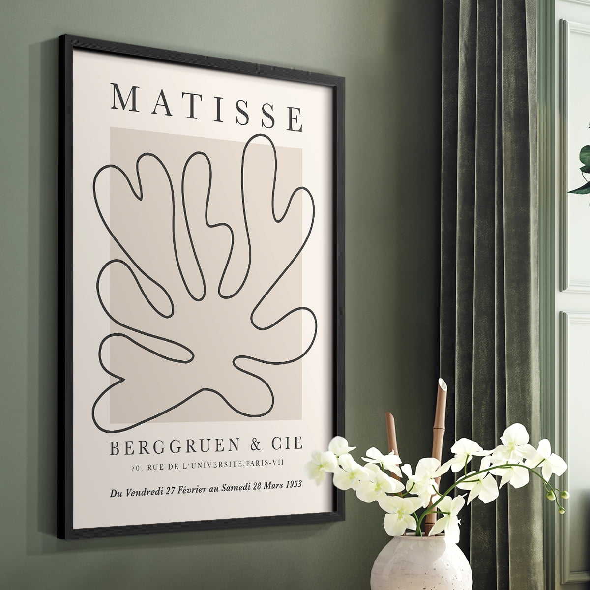 Matisse CCCLXVIII in Black Solid Wood 11 x 14 Framed Print