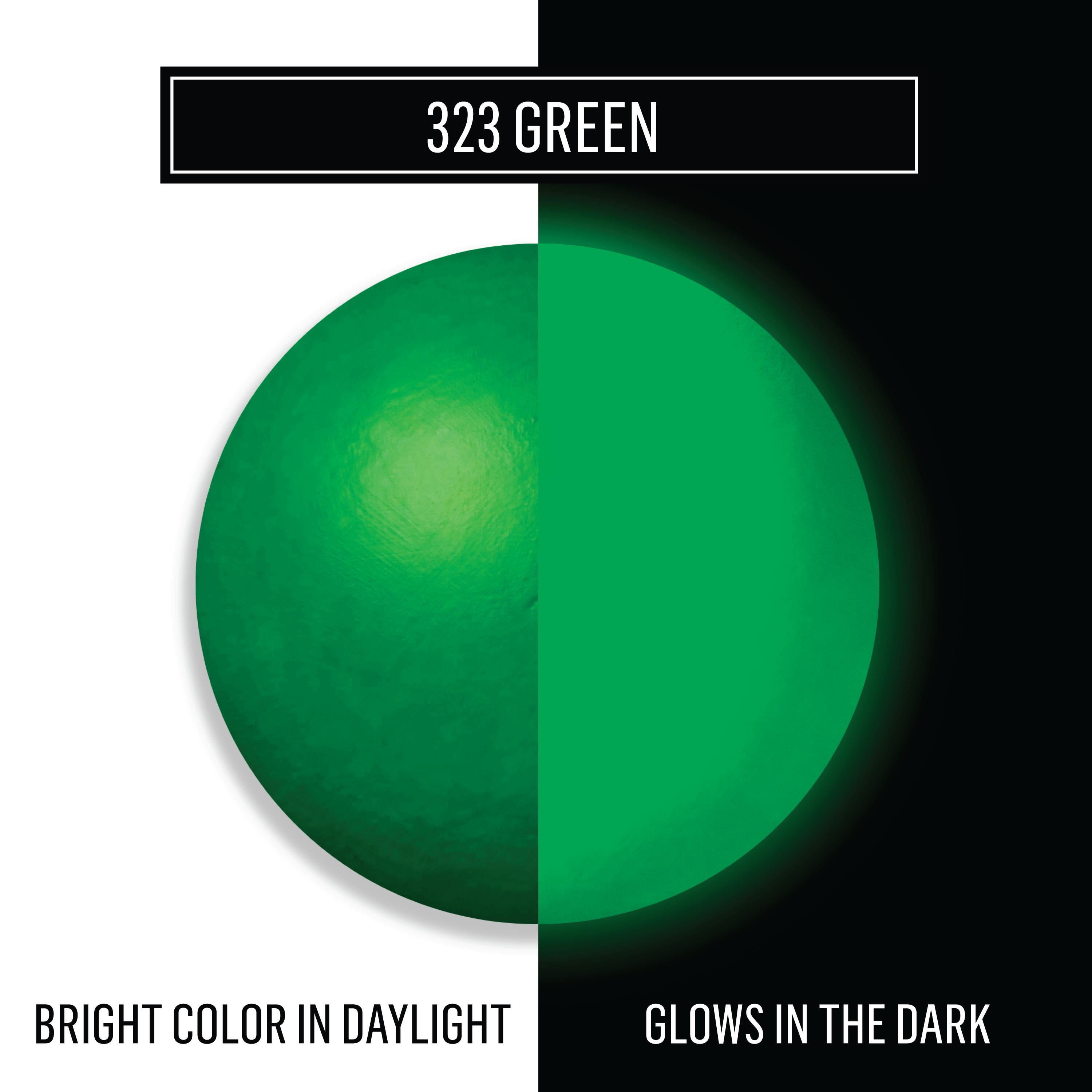 (3 pack) FolkArt Glow-in-the-Dark Acrylic Craft Paint, Matte Finish, Green, 8 fl oz