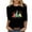 Black-1, variant on Feancey Women Christmas Tops Fancy 3/4 Sleeve Plus Size Tshirts Novelty Holiday Printed Blouse Loose Fit Casual Crewneck Pullover Tees Black L
