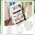 thumbnail image 6 of Furnulem 4 Drawer Night Stand with Charging Station,Bedside Table with Fabric Drawers,Small Dresser for Bedroom,White, 6 of 9