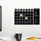 thumbnail image 3 of hoja de pegatinas de pared autoadhesivas con diseño de calendario, calcomanía decorativa para pared, 3 of 5