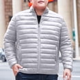 thumbnail image 3 of IYTR Lightweight Down Jacket Men Winter Zip Up Puffer Jacket Plus Size Padded Coat Thermal Puffer Work Outdoor (Gray,XXL), 3 of 8
