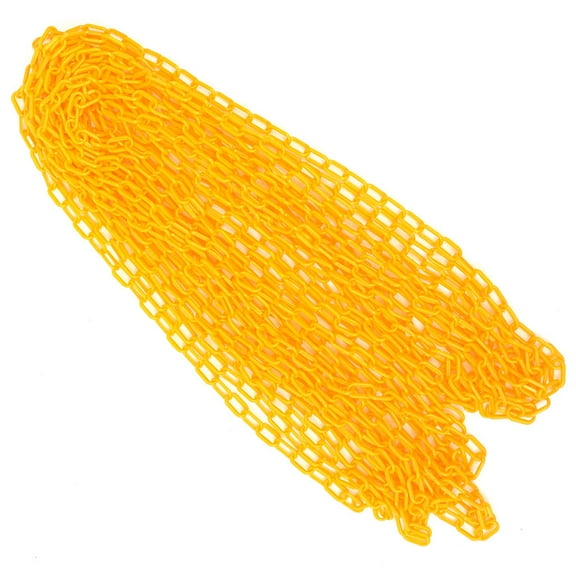 Tineasur Waterproof Yellow Plastic Chain 1 Set for Indoor Outdoor Crowd Management