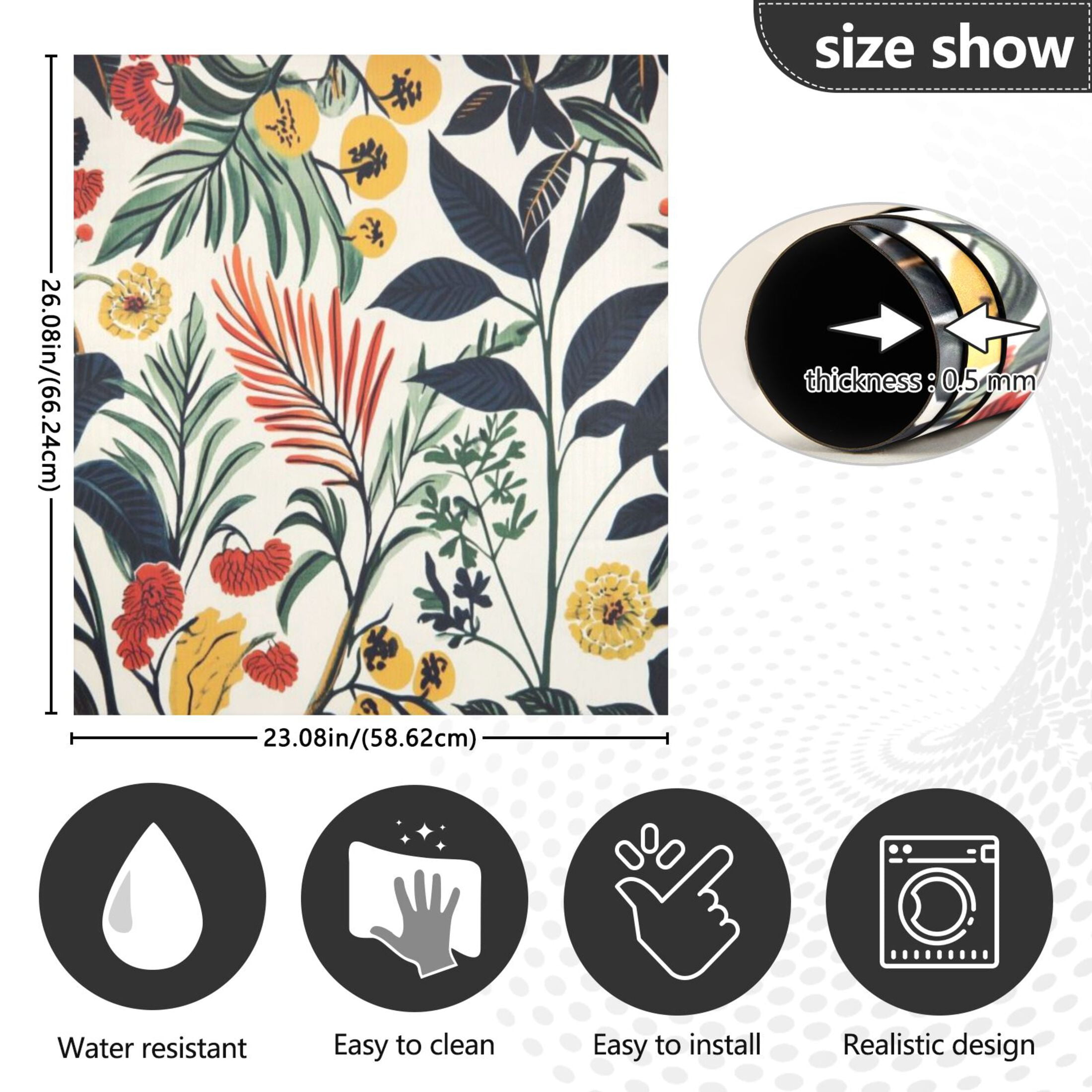 Dishwasher Magnetic Sticker 23x26 Inch Refrigerator Magnetic Sticker Washing Machine Magnetic Sticker Kitchen Panel Magnetic Sticker Home Decor Yellow Flower Cluster