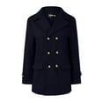 thumbnail image 4 of Gibobby Women's Double Breasted Long Trench Coat Windproof Classic Lapel | Side Pocket Thin Coat With Belt.(Navy,XL), 4 of 5
