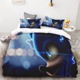 thumbnail image 3 of Funda nórdica 3D exquisita caricatura Sonic papel tapiz Anime impresión digital juego de cama edredón cama suave niños jóvenes regalo, 3 of 5