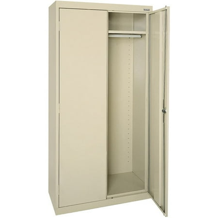 Elite Series Wardrobe Cabinet with Adjustable Shelf, 36"W x 18"D x 72"H, Putty