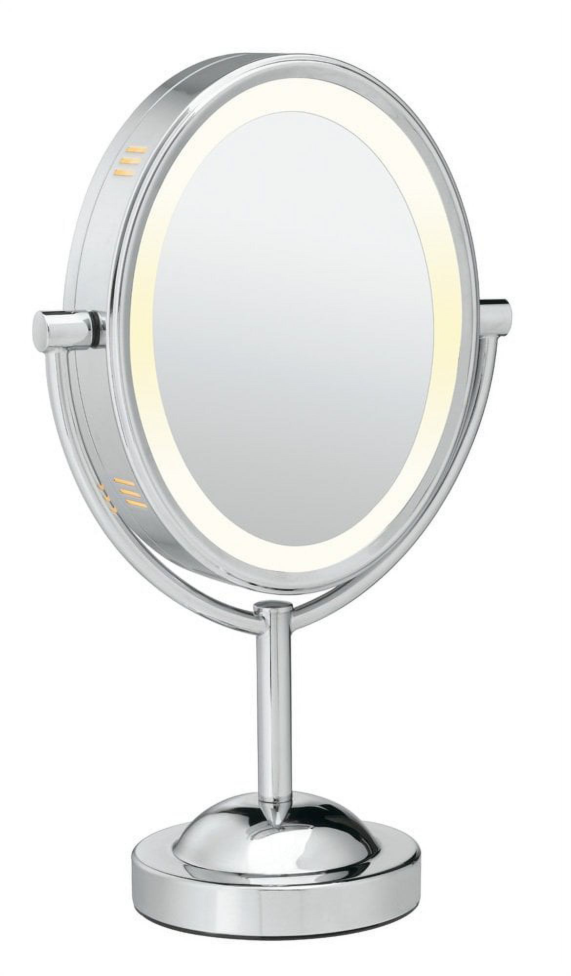 Conair Double-Sided Lighted Makeup Vanity Mirror, 1x/7x Magnification, Polished  Chrome Finish