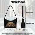 thumbnail image 7 of Kuiaobaty Teddy Dog Print Shoulder Purse for Women, Cute Vegan Leather Hobo Purse Tote Bag with Smooth Zipper, Lightweight Underarm Sling Bag for Travel & Work, Black, 7 of 7