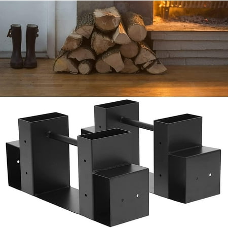 Fireplace Wood Storage Rack, Minimal Assembly Fit Any Size Firewood Log ...