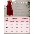thumbnail image 7 of Women's Satin Nightgown Dress Silk Long Halter Nightdress Backless Sleeveless Pajama Sleepwear Soft Comfort Nightwear Lingerie Red M, 7 of 7