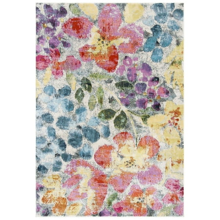 SAFAVIEH Lillian Camille Abstract Area Rug  Blue/Yellow  6  x 9