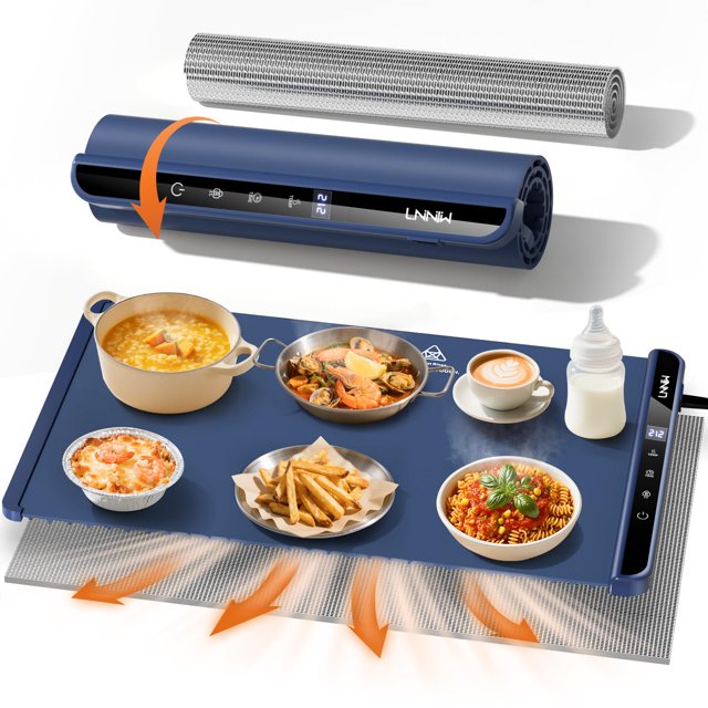 Tapete calentador de alimentos LNNIW 66 x 38 cm, almohadilla resistente al calor