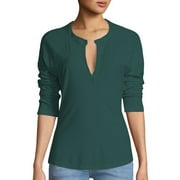 James Perse Turquoise Split Neck Raglan T-Shirt (3)