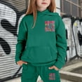 thumbnail image 4 of Tiijoy Little Girls Lined Tracksuit Letter Print Hoodie Joggers Set, Sizes 6-7, 4 of 4