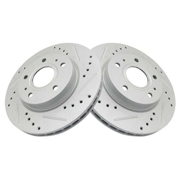 TRQ Front Performance Brake Rotors Set Premium G-Coated Fits Select 2007-2013 Suzuki SX4