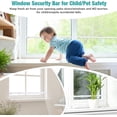 thumbnail image 5 of 2 Pack Window Security Bar, Window Safety Bars, Adjustable Sliding Glass Door Lock, Window Lock Bar for Children Home, Extends from 15.8-27.6 Inches (White) 2 Window Security Bar-White, 5 of 5
