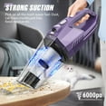 thumbnail image 3 of Handheld Vacuum Cordless - Car Vacuum Portable & Small Vacuum Cleaner with 6KPa Suction, USB Vacuum Cordless Rechargeable, HEPA Filter, LED Light for Pet Hair, Home, Car, Office, 3 of 8