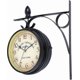 thumbnail image 1 of Retro Station Clock, Double Dial Wall Clock for Indoor and Outdoor Use, 1 of 5