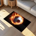 thumbnail image 3 of Flame Soccer Door Mat Sports Black Background Abstract Art Non Slip Absorbent Entrance Mat Washable Low Profile Indoor Doormat for Front Door Entryway Entry 20"x31", 3 of 9