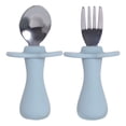 thumbnail image 1 of Vajilla de silicona para bebés y niños pequeños Cuchara tenedor Agarre de silicona para bebés y niños pequeños Diseño antiasfixia, 1 of 5