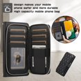 thumbnail image 2 of SaniMore for Samsung Galaxy A14 5G Buisness Case, Zipper Purse [Card Holders] Magnetic Clasp Kickstand Wrist/Crossbody Chain Lanyard PU Leather Wear-resistant Full Body Protective Wallet Shell, Black, 2 of 10