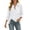 White, variant on Tops for Women Lightweight Loose Fit Shirt Back Slit Asymmetric Blouse Tunic S-XL