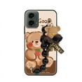 thumbnail image 6 of KBS-Phone Case For MOTO G 5G 2024, Bear bracelet cute Cartoon Black pearl pendant Simplicity Dirt-resistant Anti-knock protective case silicone soft case Waterproof Back Cover, 6 of 9