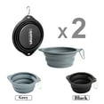 thumbnail image 2 of GOOPAWS Silicone Non-Skid Travel Cat & Dog Bowl, 2 count, Black/Grey, 2 of 7