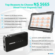 NS566S Heavy Truck ALL System OBD2 Diagnostic Scanner Bidirectional Scan Tool