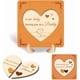 thumbnail image 1 of Tarjeta de felicitación de madera para mamá. Tarjeta de madera hecha a mano en forma de corazón. Regalo ideal para cumpleaños., 1 of 9
