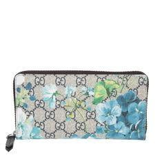 gucci blooms wallet blue