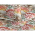 thumbnail image 3 of Ambesonne Floral Quilted Bedspread Set 3 Pcs, Garden Spring Rose Skull Art, Twin, Pale Rose and Reseda Green, 3 of 4