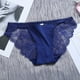 thumbnail image 2 of Tanga a rayas con logotipo personalizado y cintura baja - Braguita de bikini invisible - Encaje de algodón - L/XL, 2 of 4