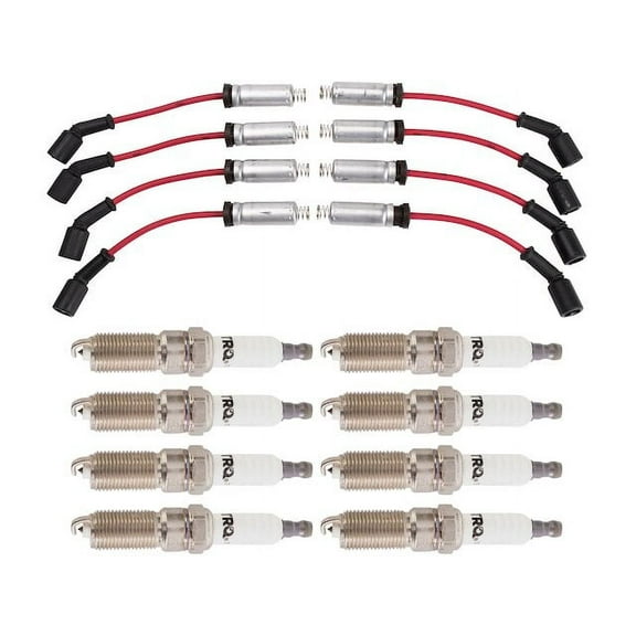 Spark Plug Wire Set with Spark Plugs 9 Piece - Compatible with 2015 - 2020 GMC Yukon XL 2016 2017 2018 2019