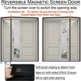 thumbnail image 4 of Magnetic Screen Door, Heavy Duty Polyamide Mesh Door Screen With Double Sided Left Opening Magnets For 72X80In Doors, Including 1 Screen Door And 1 Adhesive Hook And Loop Tape, 4 of 5