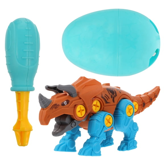 Shisuyan 1 Set of Plastic Assemble Toy Screw Assemble Toys Dinosaur Assemble Toy