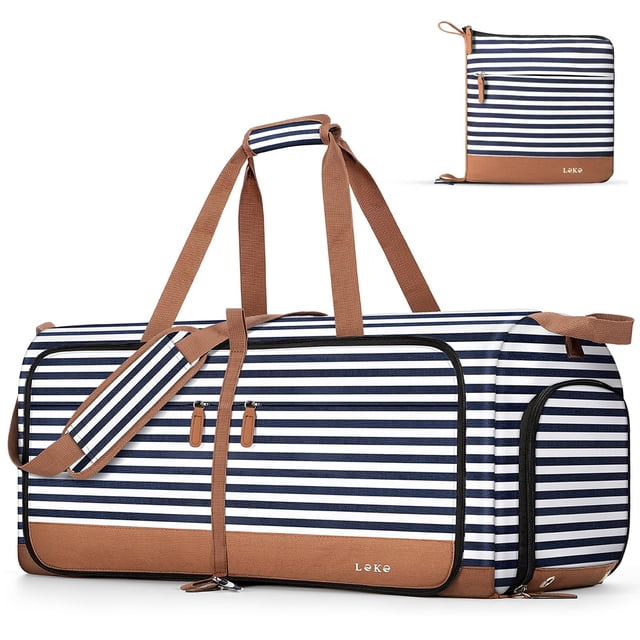 Bolsa de viaje Lekesky plegable de 100 litros con compartimento para zapatos