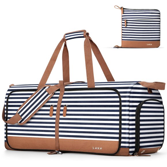 Bolsa de viaje Lekesky plegable de 100 litros con compartimento para zapatos
