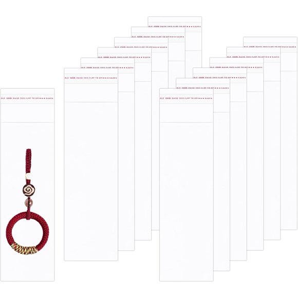 Self Adhesive Cello Bags 2x6" 300pcs Long Resealable Cellophane Bags 2mil Skinny Clear OPP Plastic for Candy Cookies Pen Bracelet Hairpin Key Chain Crafts