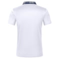thumbnail image 5 of Kcolen Mens Polo Shorts Men Denim Lapel Button Down Collar Men's Casual Loose Fit Comfort Business Short Sleeve Shirt Summer Casual Vacation Basic, 5 of 5