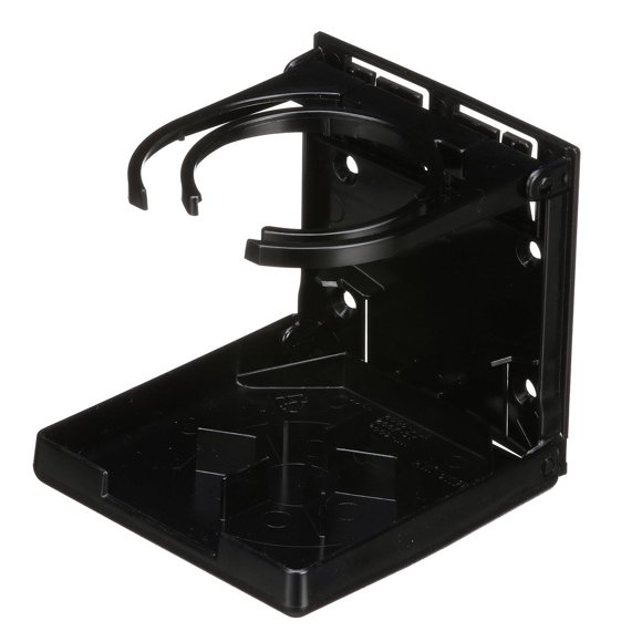 Attwood 2445-7 Fold-Up Dual Ring Drink Holder (Black)