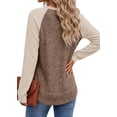 thumbnail image 5 of Fantaslook Color Block Long Sleeve Shirts for Women Lightweight Fall Sweaters Dressy Casual Tunic Tops, 5 of 10