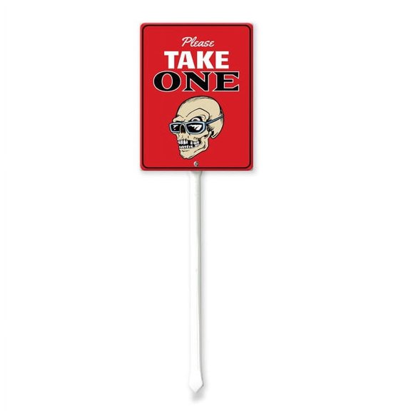 Eveokoki Halloween Yard Sign Please Take One Decorations Yard Signs Decorative Garden Stakes Aluminum Outdoor Lawn Signs for Halloween Party Yard Lawn Garden Decorations