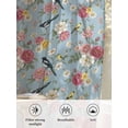 thumbnail image 6 of Sheer Curtains 72 Inches Long, Spring Red Floral Semi Sheer Curtains Light Filtering Window Treatment, Daiy Birds Farmhouse Blue Botanical Privacy Voile Drapes for Living Room Bedroom 52x72 Inch, 6 of 7