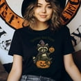 thumbnail image 4 of Spooky and Feral Raccoon Graphic T-Shirt, Funny Unisex Animal Halloween Tee , Black, Size S, 4 of 6